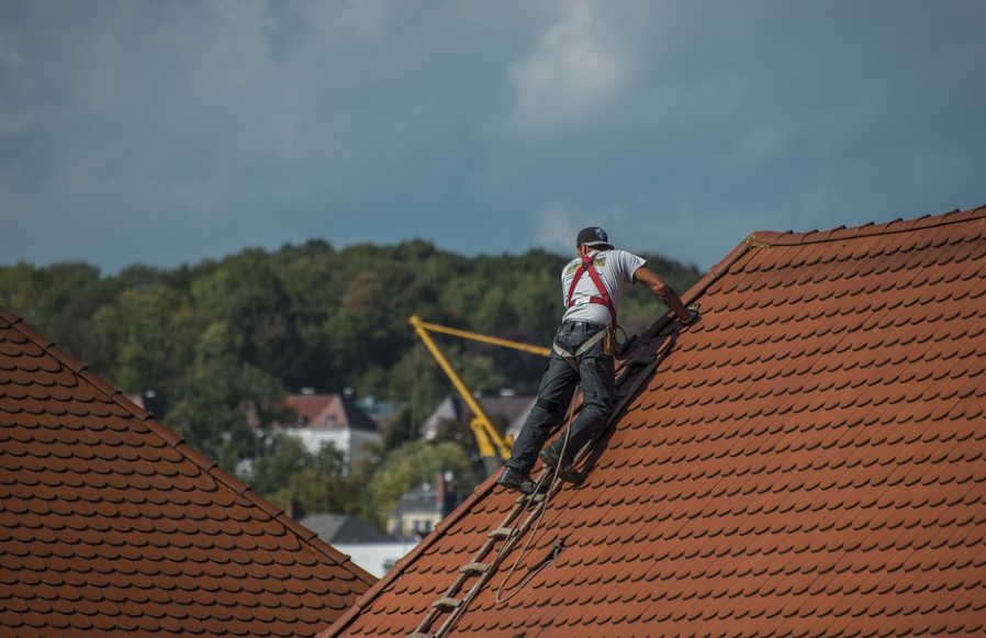 Roofer on the Roof